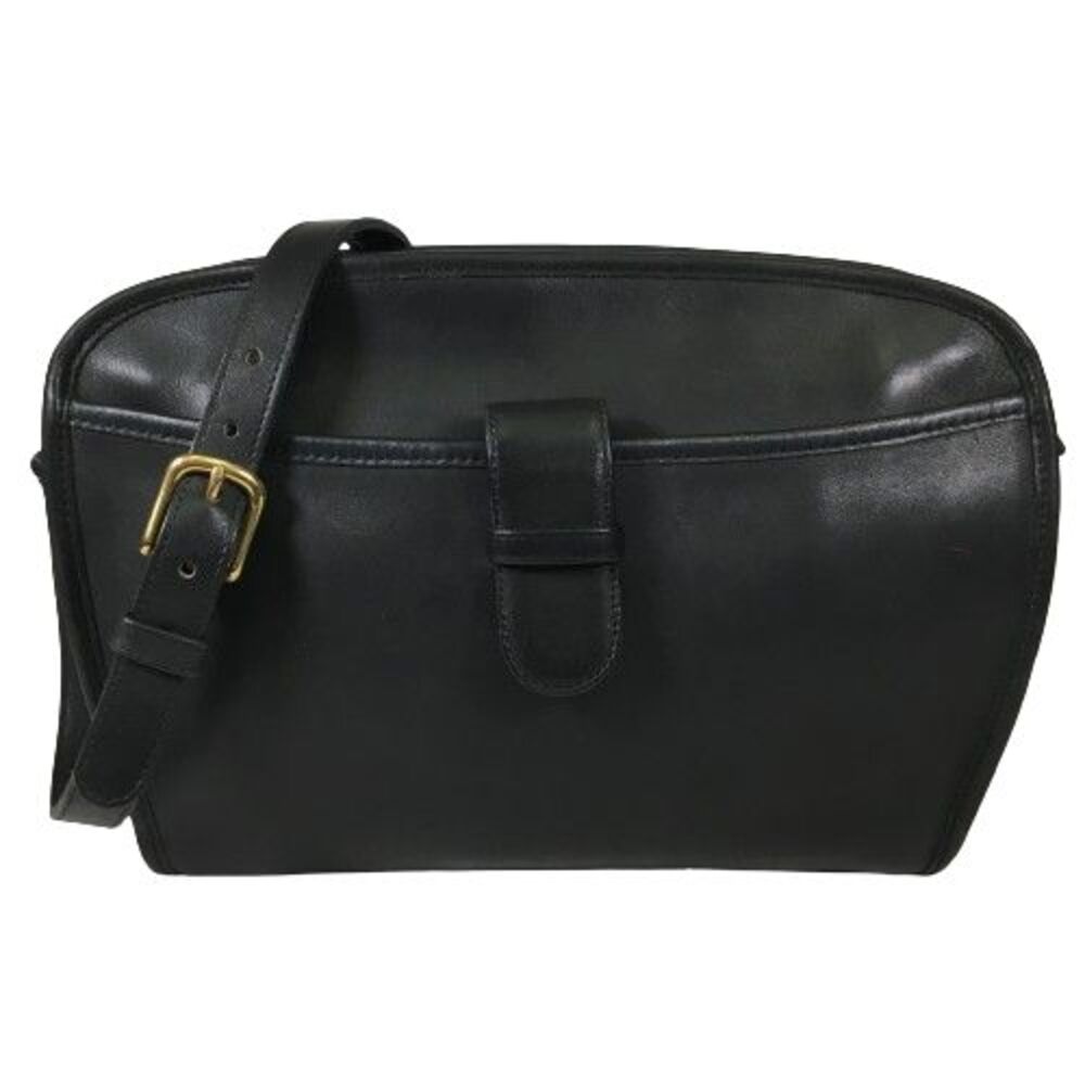 Vintage Coach Brighton Black Leather Crossbody Shoulder Bag Purse 9895 Made USA